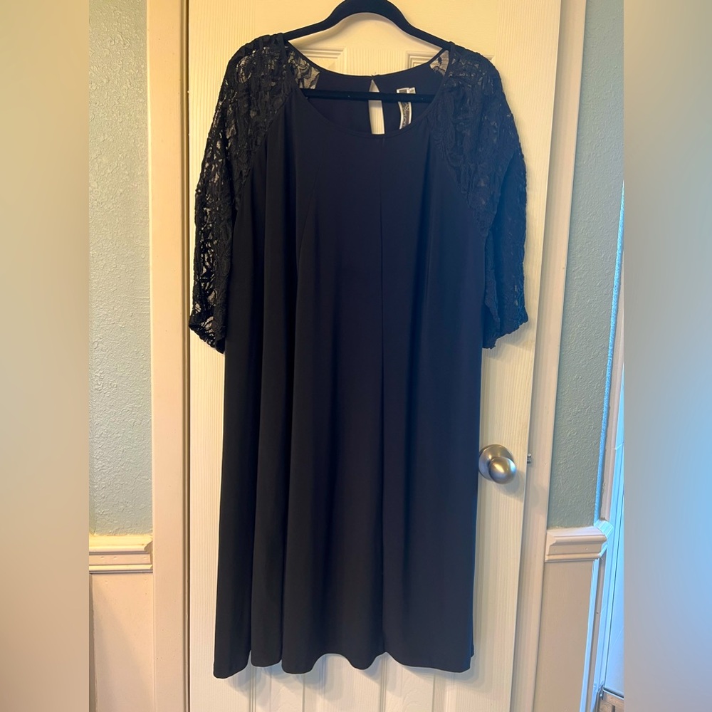Black Dress with Lace sleeves